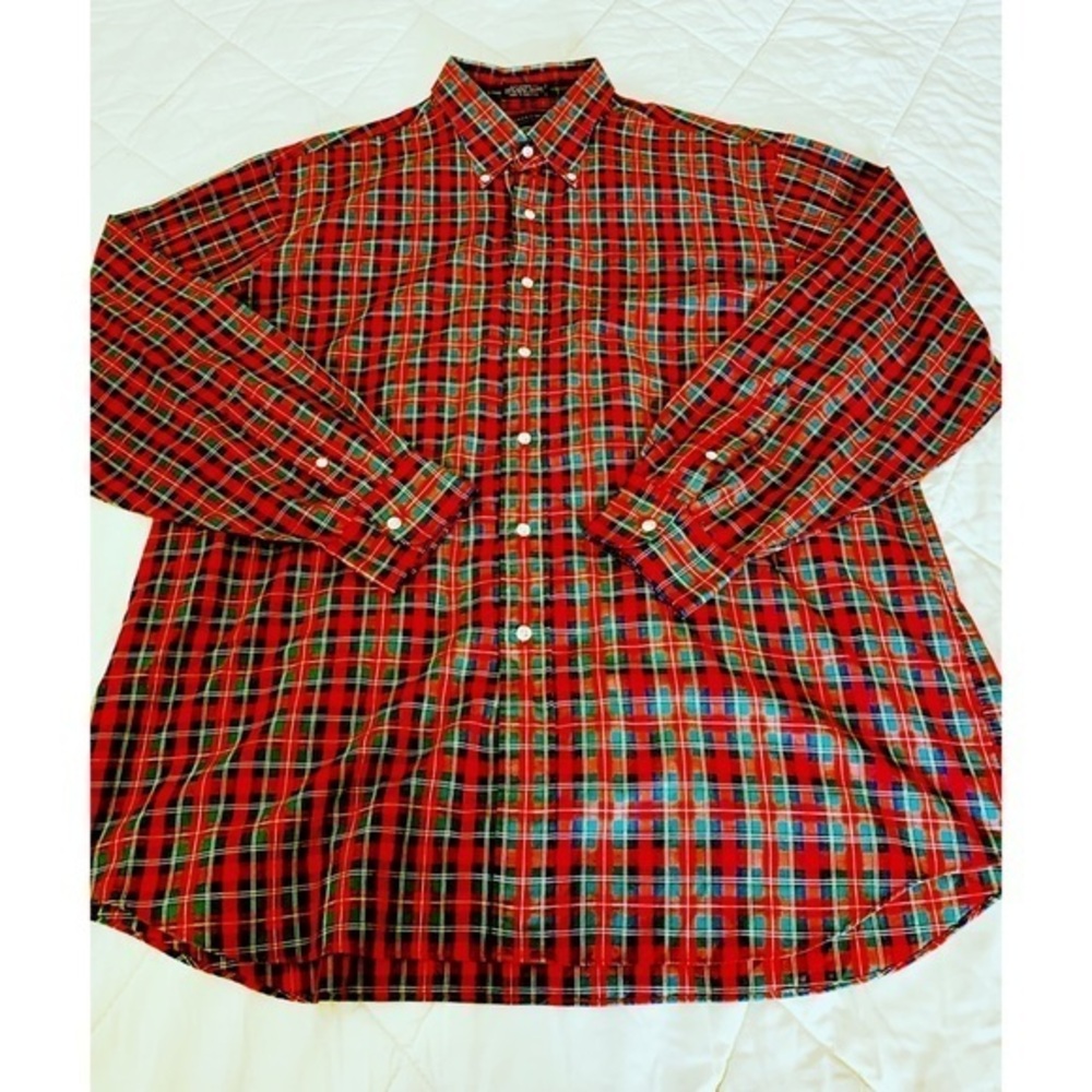 PRESWICK&MOORE Plaid Button Down-17.5/34-35 *H712*